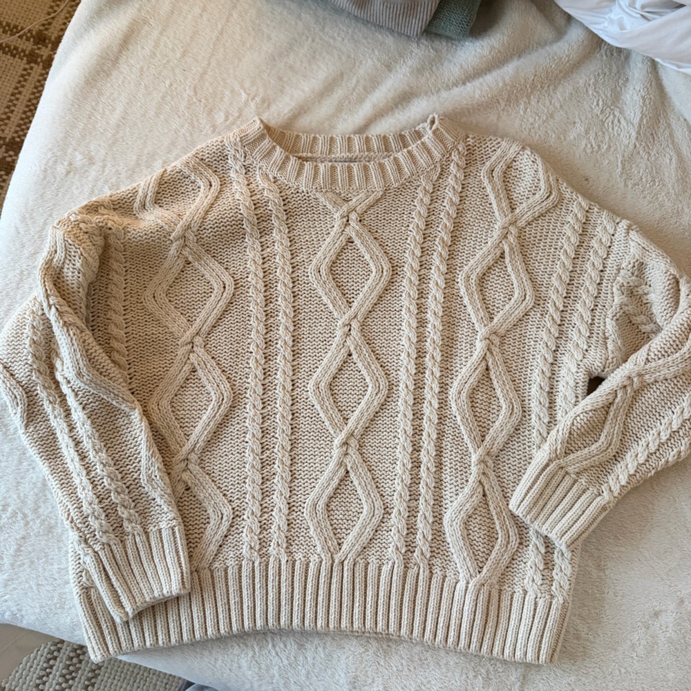 Princess Polly Cream Knit Sweater